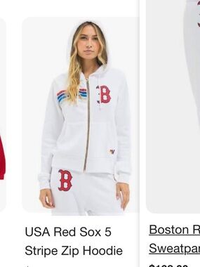 Aviator Nation Red Sox Hoodie - L - NWT